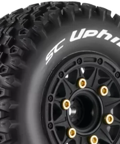 Louise RC SC-UPHILL Short Course Tire Set Soft - Removable 1-10 SC Hex - 12, 14, 17mm