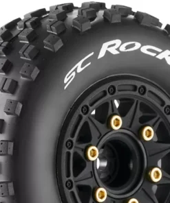 Louise RC SC-ROCK Short Course Tire Set Soft - Removable 1-10 SC Hex - 12, 14, 17mm