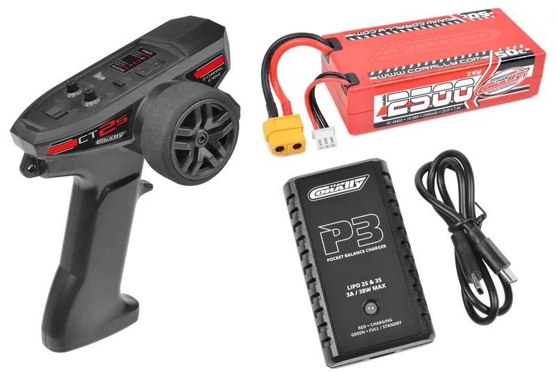 Team Corally - FURAGO XD Brushed 2S Battery and Charger Incl Green - Afbeelding 3