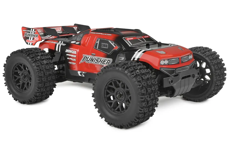 Team Corally - PUNISHER XD Brushed 2S Battery and Charger Incl Red - Afbeelding 13