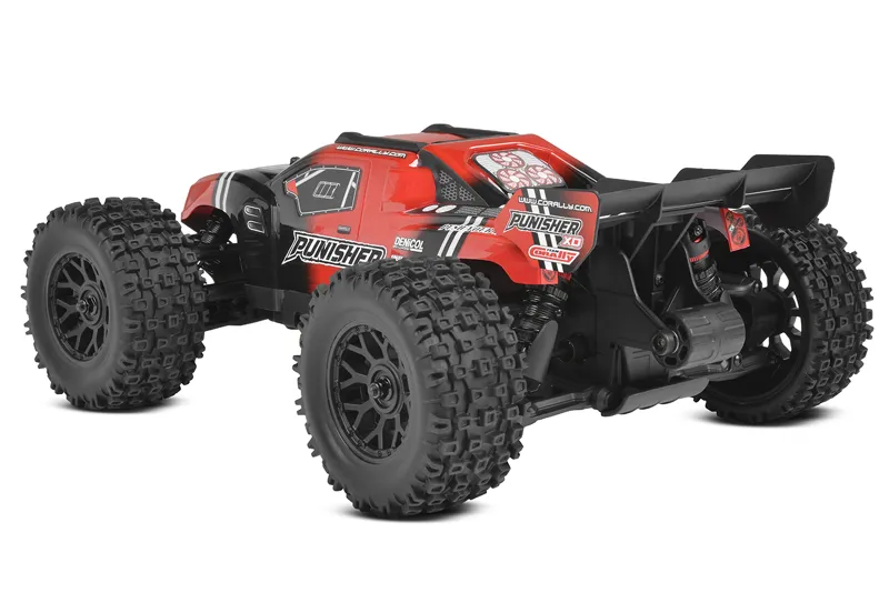 Team Corally - PUNISHER XD Brushed 2S Battery and Charger Incl Red - Afbeelding 12