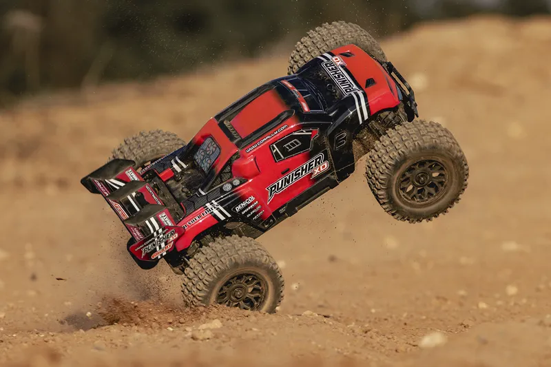 Team Corally - PUNISHER XD Brushed 2S Battery and Charger Incl Red - Afbeelding 6