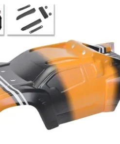 Team Corally - Polycarbonate Body - Punisher XD - Painted - Cut - Decals - Orange Color - 1 Pc