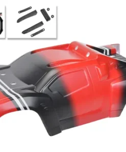 Team Corally - Polycarbonate Body - Punisher XD - Painted - Cut - Decals - Red Color - 1 Pc