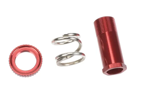 Team Corally - Servo Saver Tube + Nut + Spring - Aluminium - 1 set